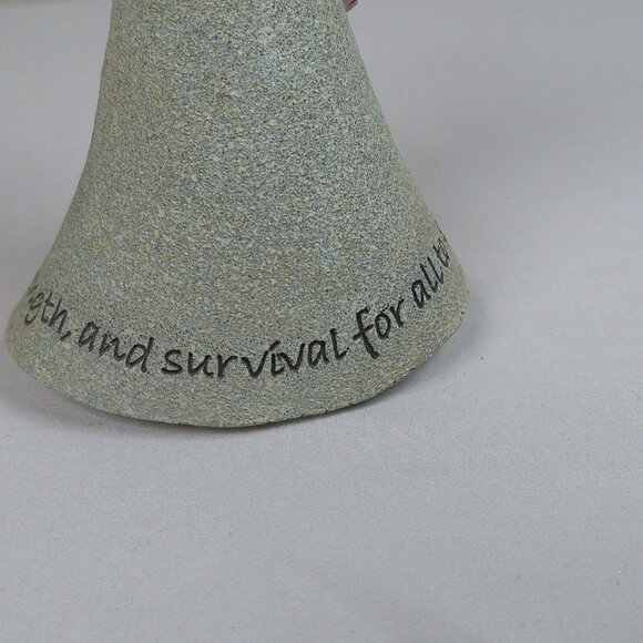 Breast Cancer Ribbon Art Stone Carson Statue Figurine Inspirational Saying Hope - Picture 6 of 11